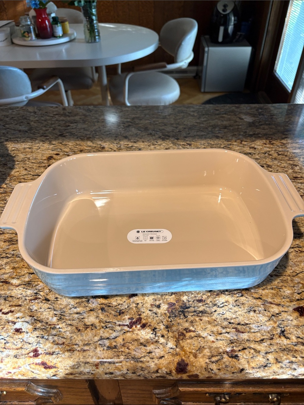 Le Creuset 34сm Lasagna Dish in Sky Blue and Cream